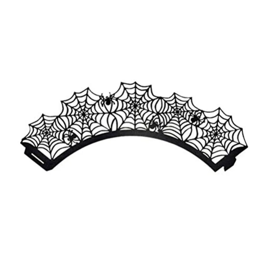 Halloween Cupcake Wrappers, Spider Web Cupcake Wrapper, Halloween Party Decorations Supplies 36Pcs