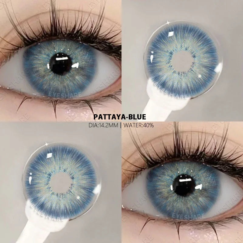 1 Pair Myopia Lenses Colored Contact Lenses for Eyes with Degree Natural Contact Lens Blue Eye Lenses Brown Contacts