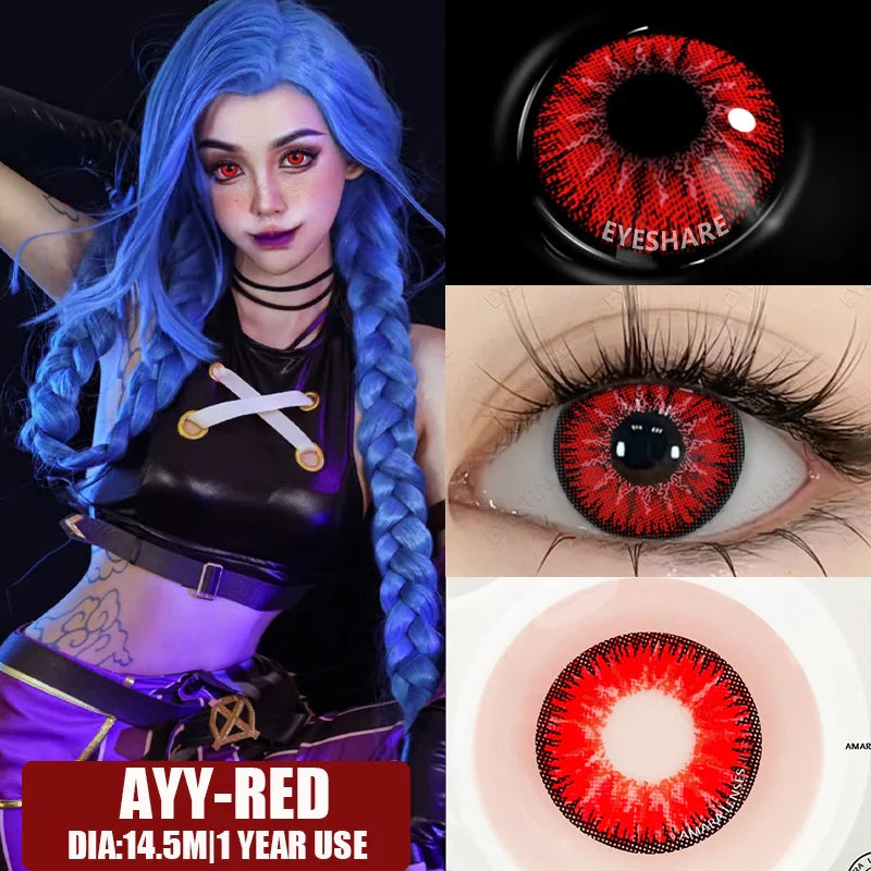 2pcsCosplay Anime Eyes Lenses for Eyes NEBULA Makeup Sharingan Beauty Contact Lenses Eye Cosmetic Color Lens Eyes
