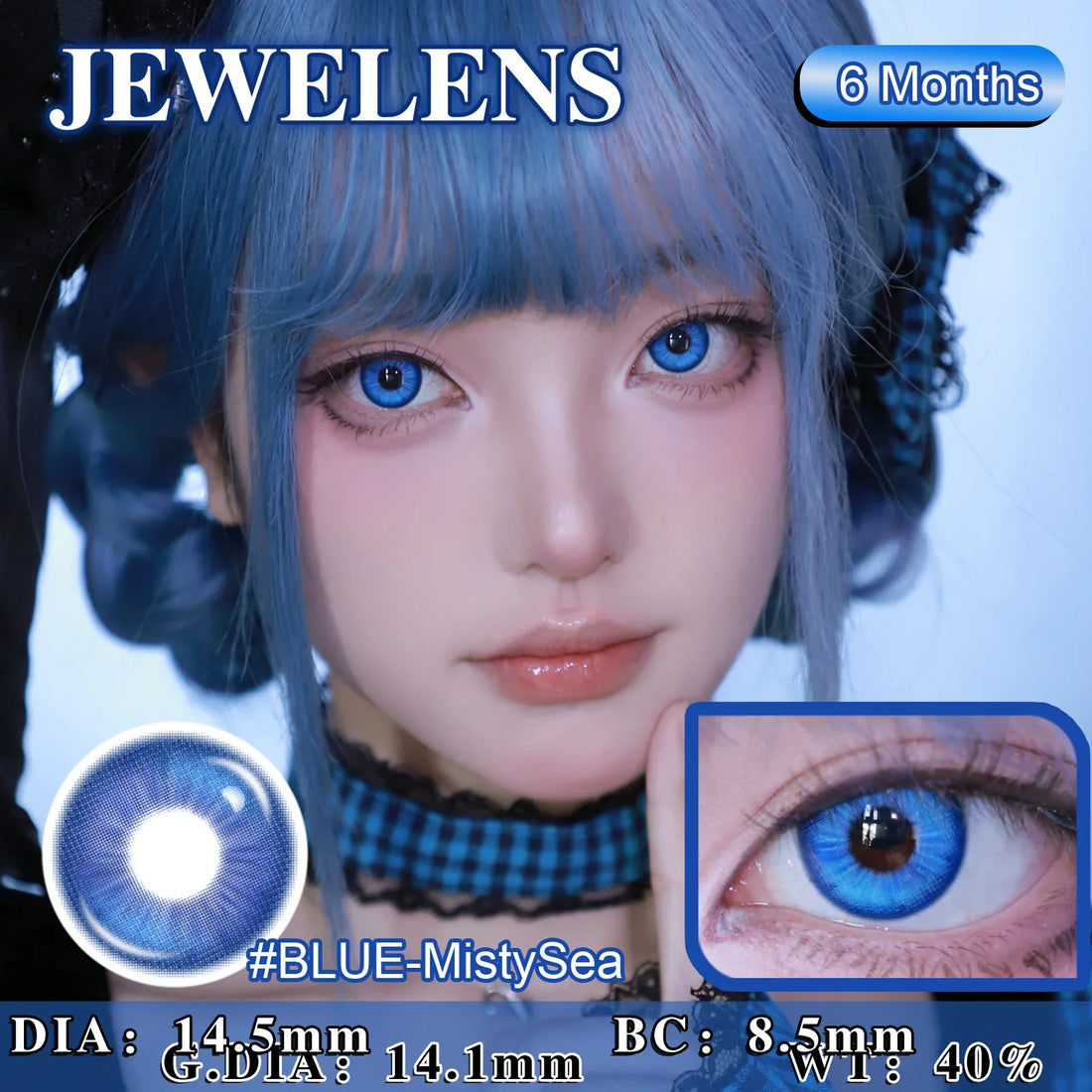 1pair Blue Green Red Color Contact Lenses 6months Halloween Crazy Circle Lens 14.5mm