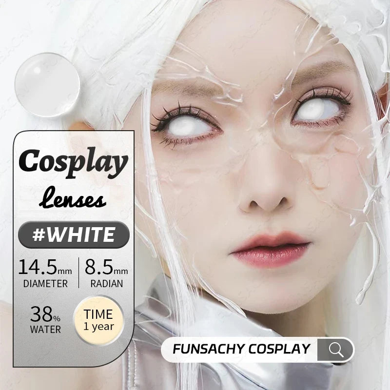 1pair Crazy Cosplay Contact Lenses for Eyes Anime Role Playing Contact Lens Cosmetic Colorful Multicolored Eye Pupil