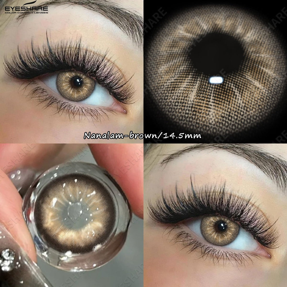 2pcs Natural Colored Contact Lenses For Eyes Blue Brown Eye Contacts Lenses Yearly Beautiful Pupil Makeup Colored Lense