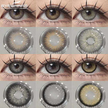 1 Pair Color Contact Lenses for Eyes Color Pupils Natural Brown Lenses Beautiful Pupils Cosmetic Gray Eye Lenses Yearly
