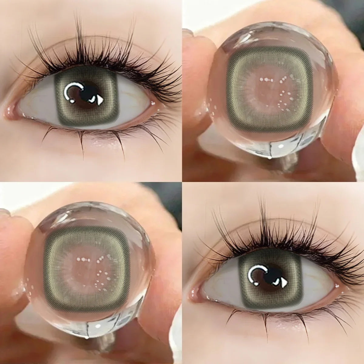 6 Months Wear Myopia Colored Lenses Power Pussy Control Grey Soft Contacts Cosplay Eye Makeup Cosmetic