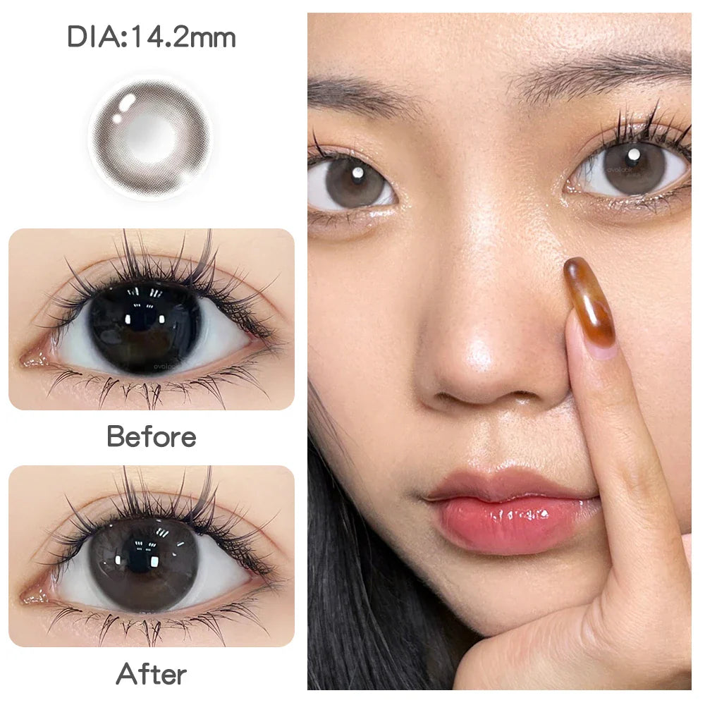 Natural Purple Contact Lenses for Eyes Myopia Beauty Eye Lenses Fashion Color Pupils 2pcs/pair Blue Lens Brown Lenses
