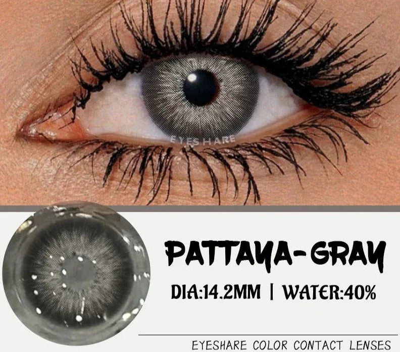 Natural Eye Colored Contacts Lenses 1pair Blue Eye Lenses Green Contacts Soft Beauty Makeup Gray Pupils Lenses Yearly