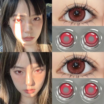 1 Pair Hot Selling Color Contact Lenses With Prescription Myopia Lenses Green Lens for Women Makeup Yearly Fast Shipping
