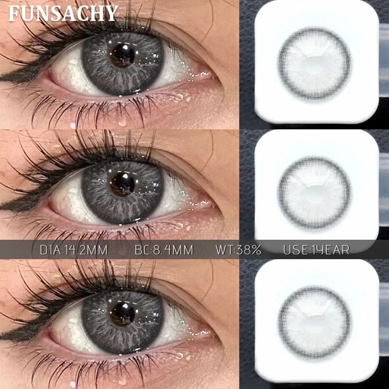 2PCS Brown Series Soft Contact Lenses for Eyes Yearly Wear Natural Daily Makeup Colored Eye Lenses Women Cosmetics Lens