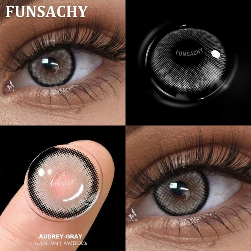 2pcs Brown Contact Lenses for Eyes Beautiful Pupils Yearly Cosmetic Blue Gray Colored Lens Brown Natural Lens Fast Ship