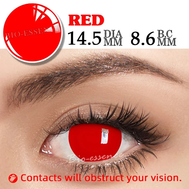 Red Cosplay Contact Lenses for Eyes Halloween Lenses Anime Lense Lenses Anime Accessories 2PCS