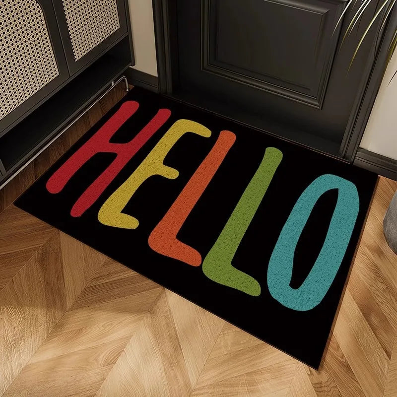 Multi-Style Welcome Door Mat Non-slip Dirt Trapper Absorbent Pad for Home Entryway Front Door & Living Room Decor
