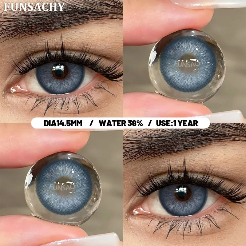 1 Pair Colorful Contact Lenses Natural Eye Makeup Contacts Lens for Eyes Korean Soft Lens Cosmetic Pupils Color Eye Len