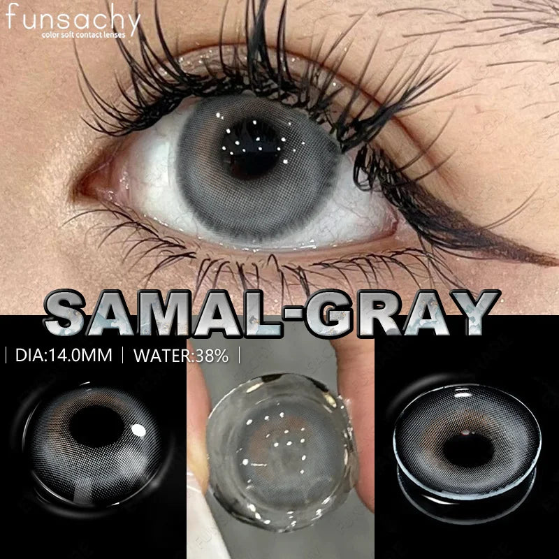 Cosmetics Color Contact Lenses 1pair Brown Color Lens Fashion Lenses Korean Lenses Grow Eye Big Eye Lens Gray Contacts