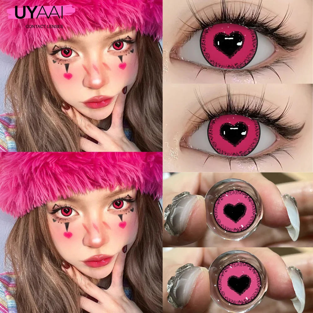 Cosplay Contact Lenses Cosmetics Blue Lens Eye Color Lenses Sharingan Halloween Makeup Red Lenses White Lenses Yellow Lens