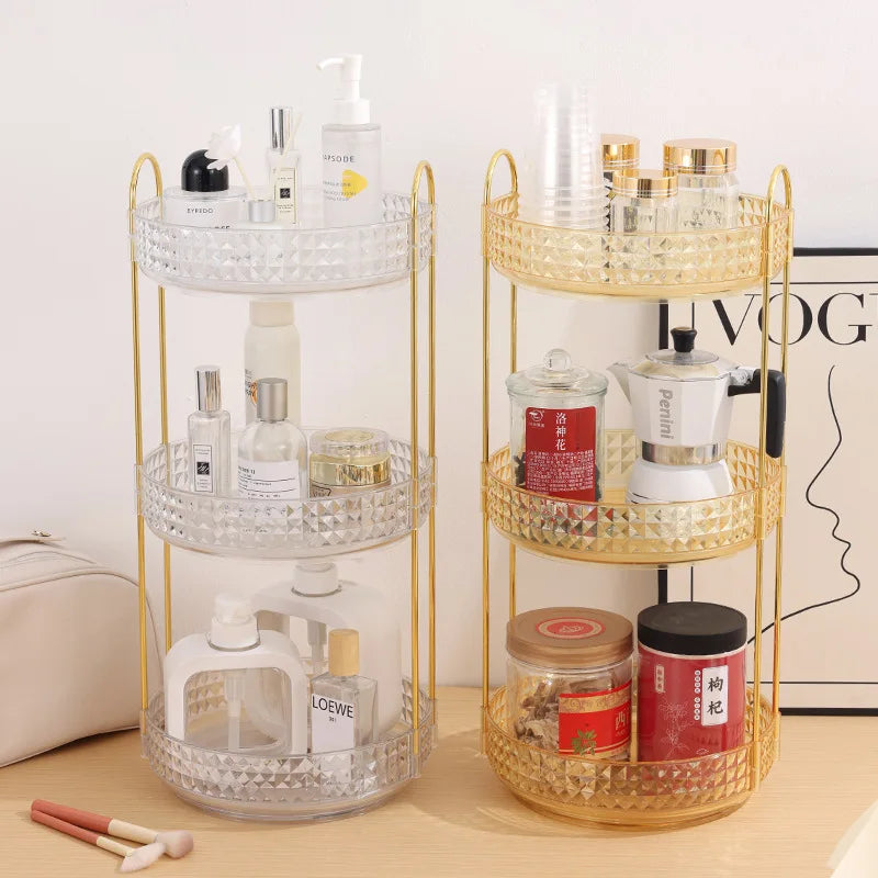 Large Capacity Acrylic Cosmetic Storage Box Desktop Organizer Perfume Rack Bathroom Bedroom Study Modern Minimalist Design