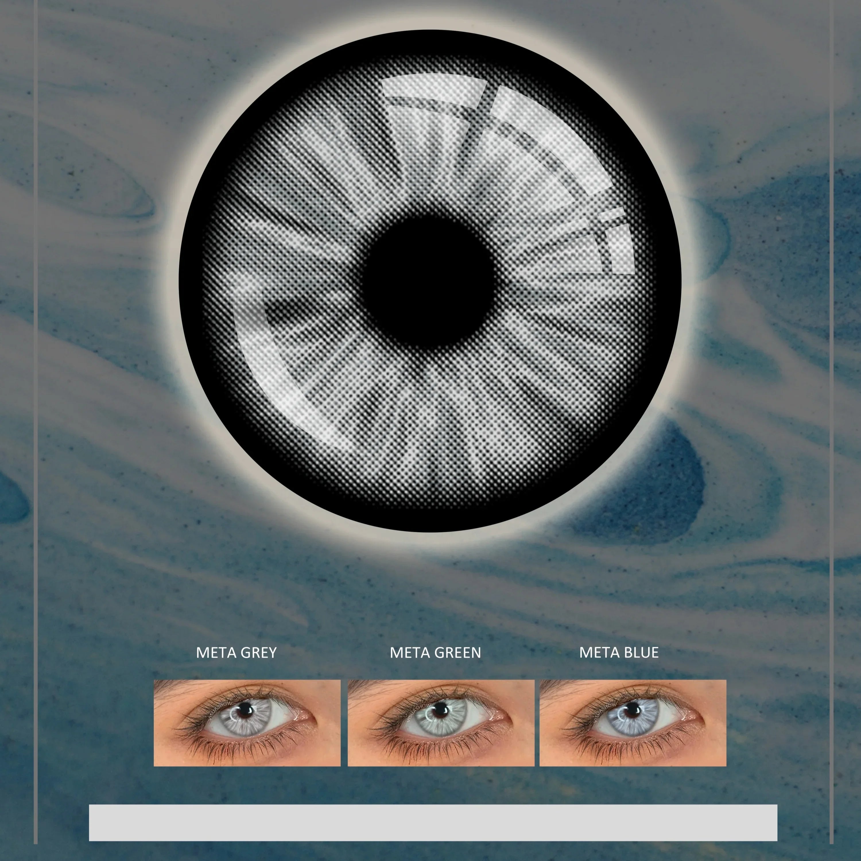 Metcolor Blue Colored Contacts 2Pcs Half-Year Small Pupil Prescription Soft Cosmetic Lenses