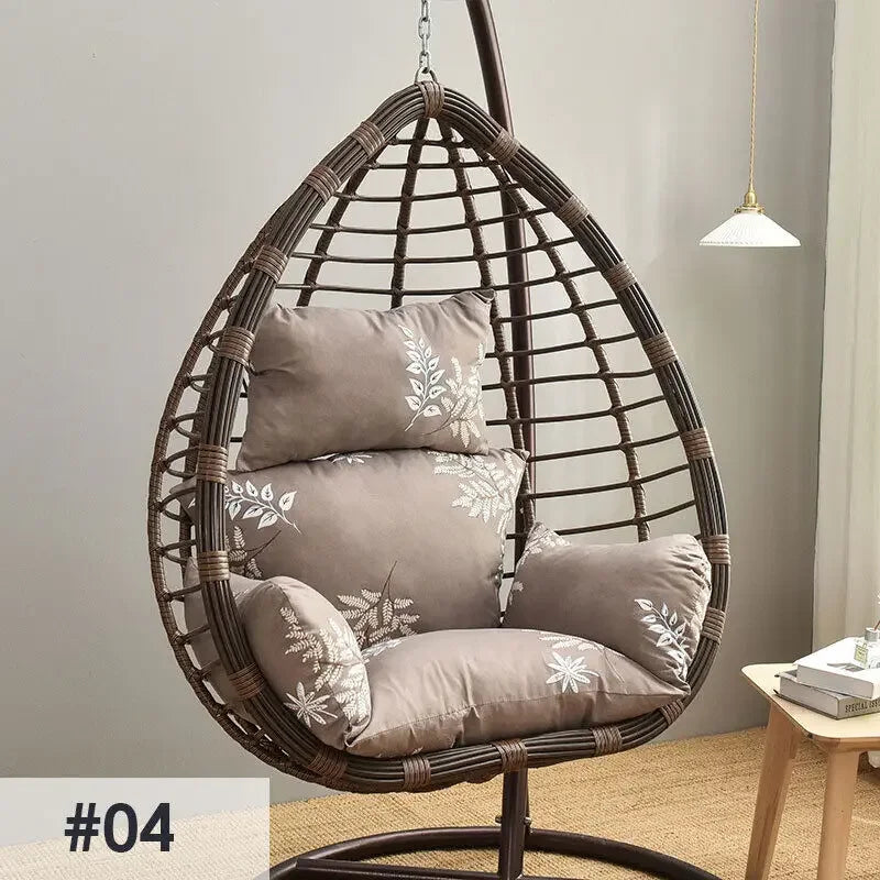Swing Egg Chair Mat Cushion Cover Outdoor Patio Hanging Seat Home Decor Garden Lounger Cushion Cover (No Filling)