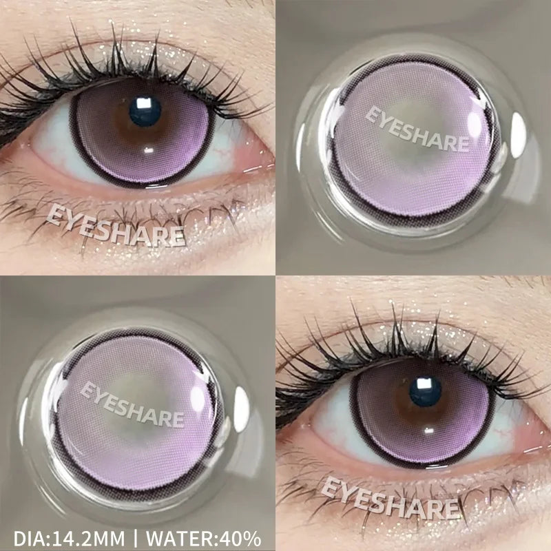 Colored Contact Lenses for Cosplay 2pcs Eyes Makeup Yearly Anime Fashion Purple Lenses Red Contact Lenses Pink Contacts