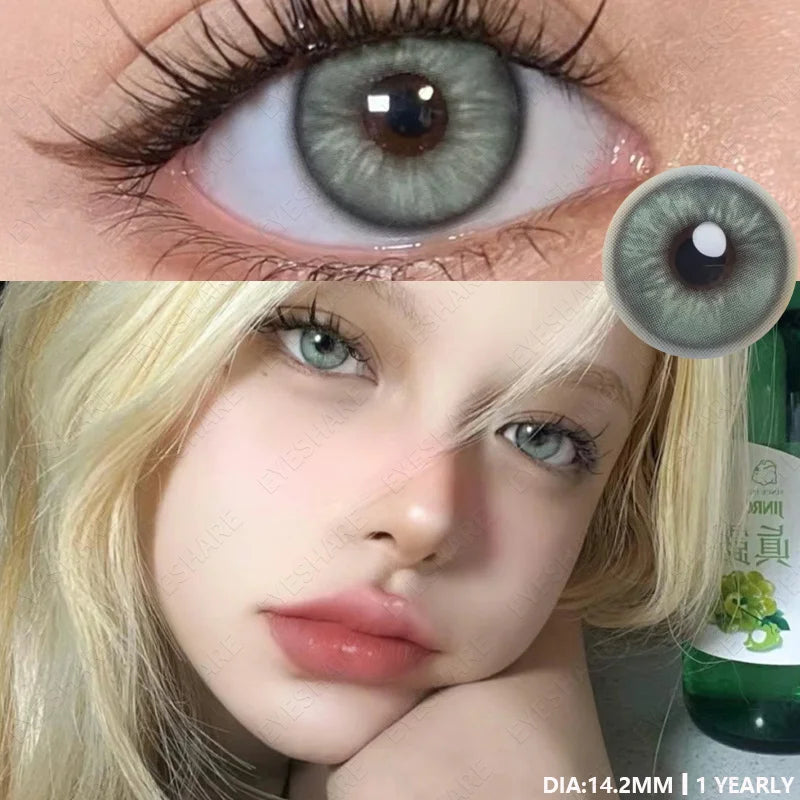 Natural Color Lens Eyes 1Pair Brown Color Contact Lens For Eyes Yearly Use Eyes Blue Eye Contacts Green Contact Lenses