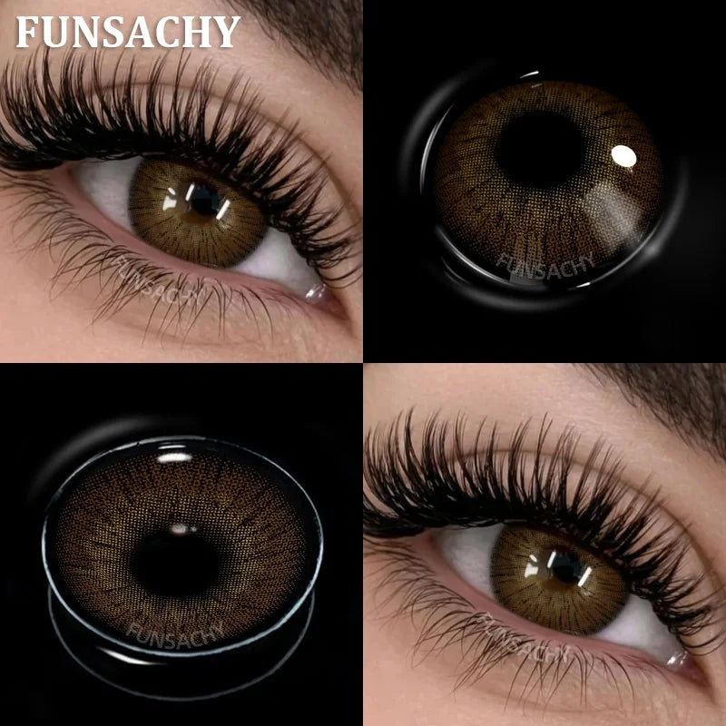 New Contact Lenses Natural Brown Eye Makeup Contacts Grey Color Lens Korean Softlens Yearly Cosmetics for Women