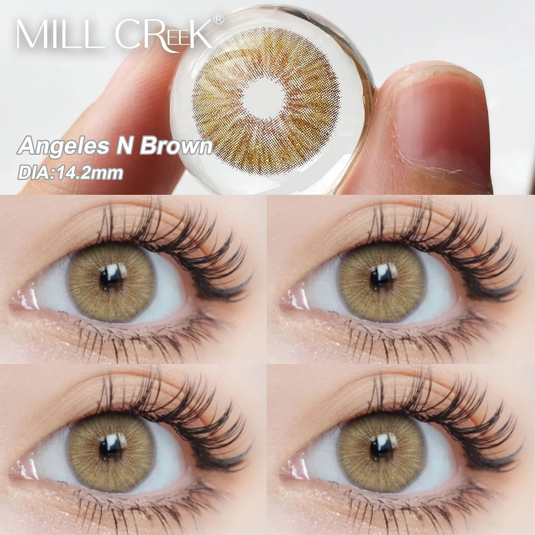 Colored Contact Lenses for Eyes 1Pair Myopia Lenses Brown with Diopters Degree Blue Eyes Lens Gray Pupils Fast Ship