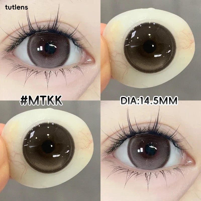 2PCS Tutlens  Mixed Color Cosmetic Contact Lenses, Half Year Wear, 0-800 Power Soft Lenses New Store Sale, 18+ Only