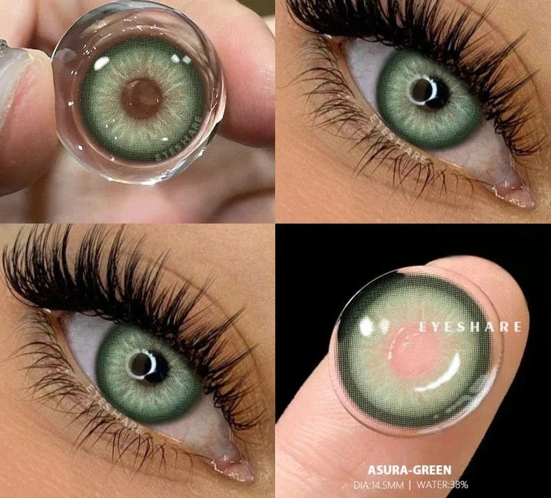 2pcs Colored Contact Lenses for Eyes Brown Eye Lenses Gray Pupils Lens Green Eye Contacts Blue Eye Lenses