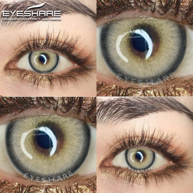 Color Lens Eyes 2pcs Natural Color Contact Lenses For Eyes Yearly Beauty Brown Contacts Lenses Eye Cosmetic Color Lens