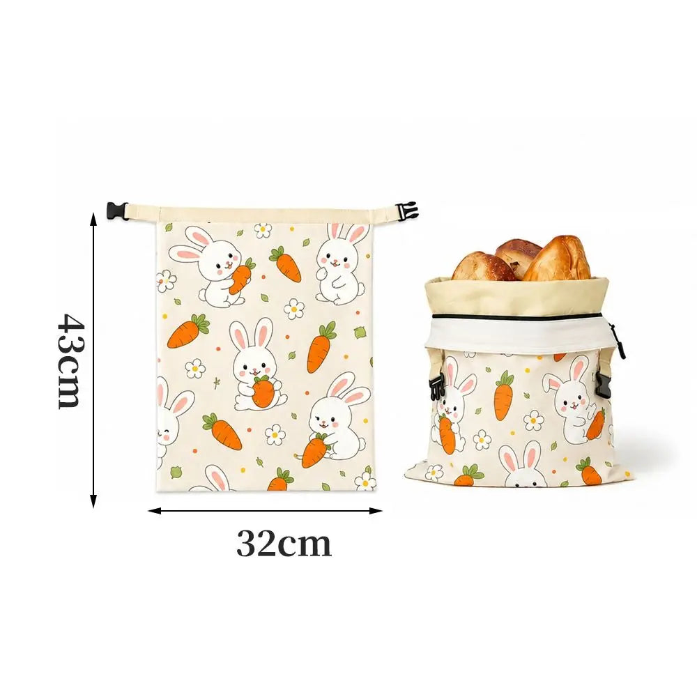 Reusable Beeswax Bread Bags Lock Closure Large Capacity Sourdough Bread Bags Freshness Preservation Beeswax Coated