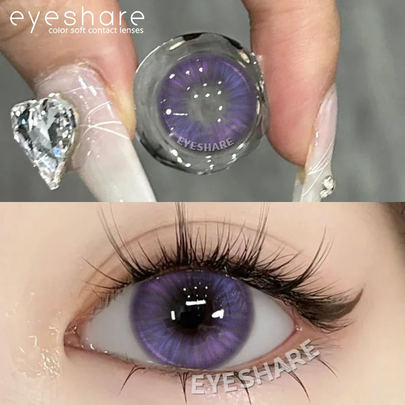Natural Grey Color Contact Lenses for 1-Year Wear Small Pupil Brown Korean Style Lens for Eyes Beauty Makeup