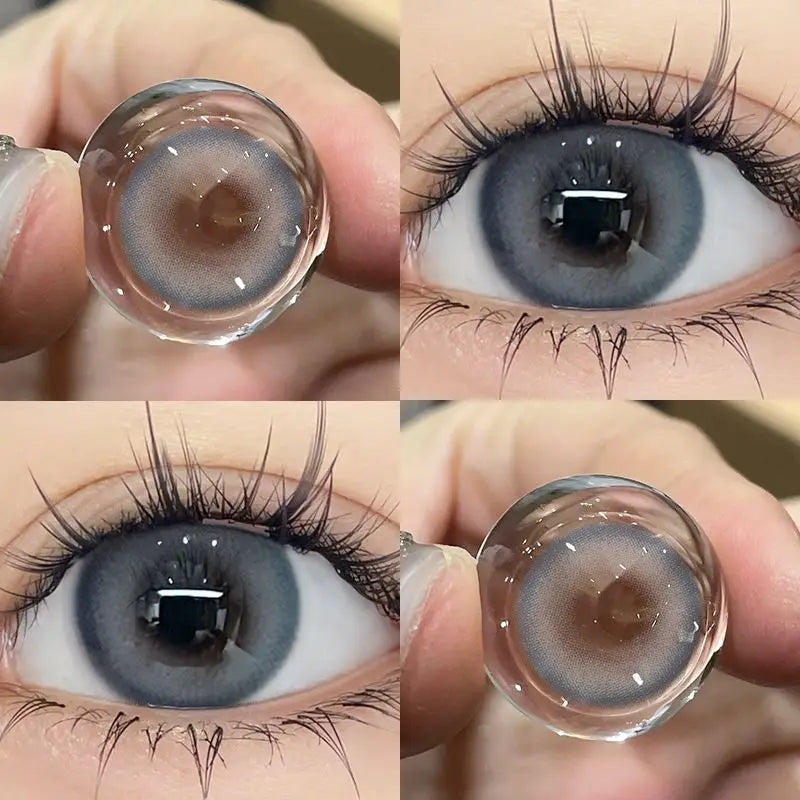 1Pair Color Contact Lens Blue Pupils High Quality Cosmetic Gray  Green Degrees Lenses Makeup Brown Eye