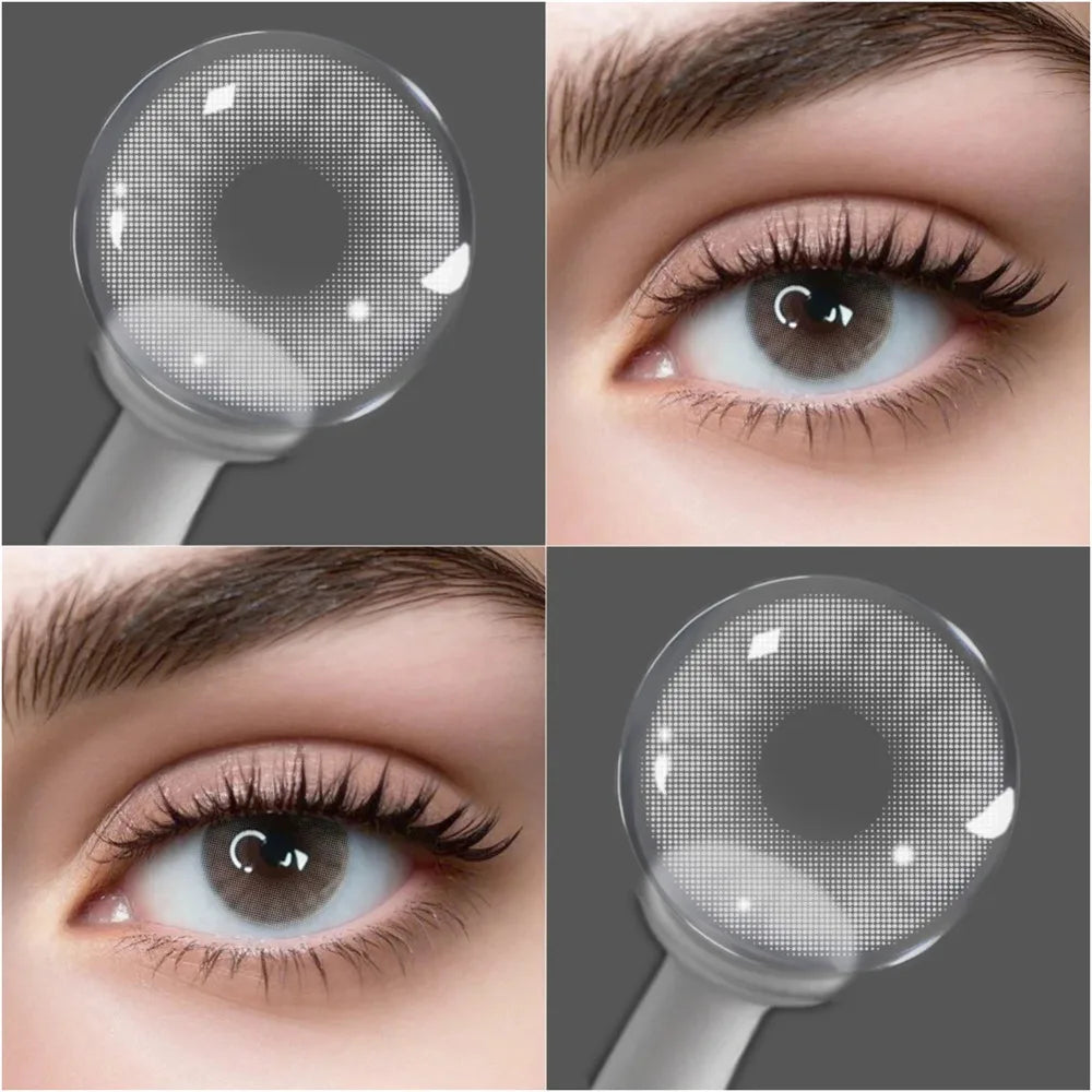 Eye Eyes Color Contacts Colored Contact Lenses Lens Small Pupil Prescription Wholesale Myopia Natural 14.2mm 2Pcs 1 Year