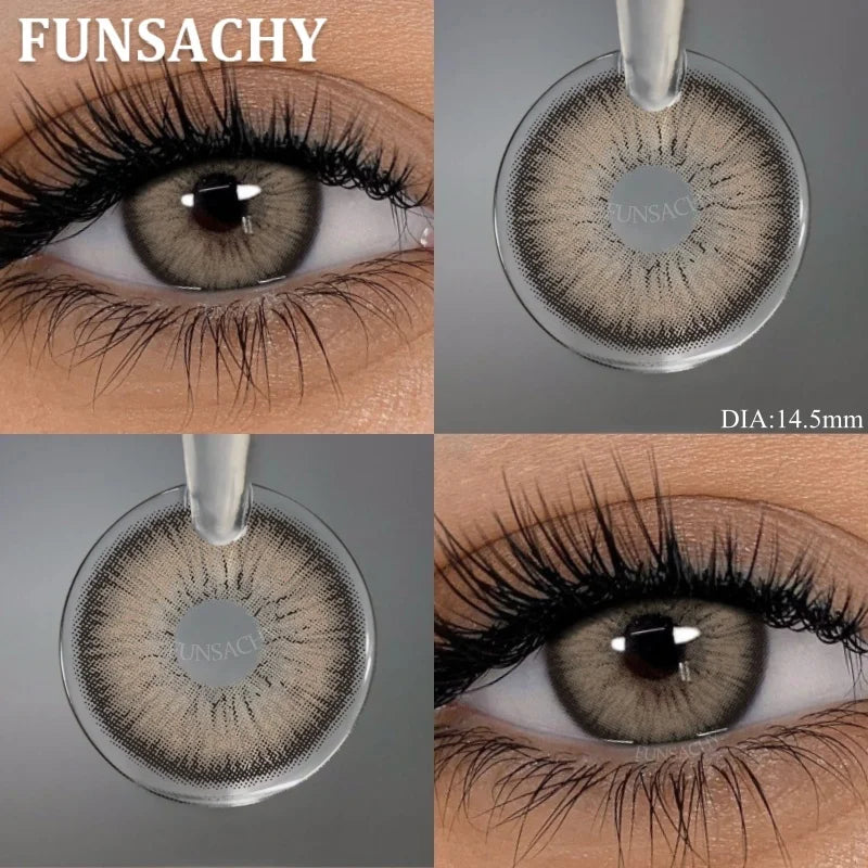 1 Pair Black Color Contact Lenses Brown Grey Beauty Soft Contact Lenses Yearly Fast Shipping Beauty Pupils Cosmetics