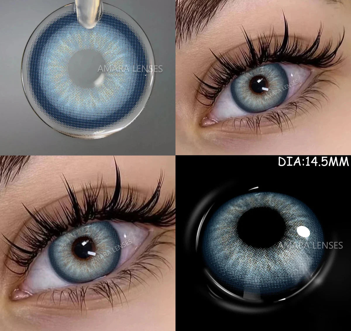 Color Contact Lenses For Eyes 1pair Yearly Natural Eye Color Lens Cosmetic Soft Eye Lenses Beauty Pupils with Lens Case
