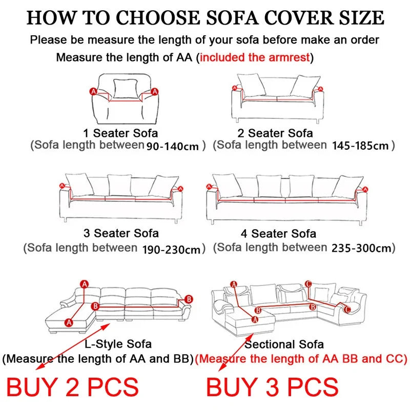 Solid Color Velvet Chenille Non-slip Sofa Cover, Elastic 1/2/3/4 Seater Thickened Full Coverage Slipcover Universal Fit L Shaped