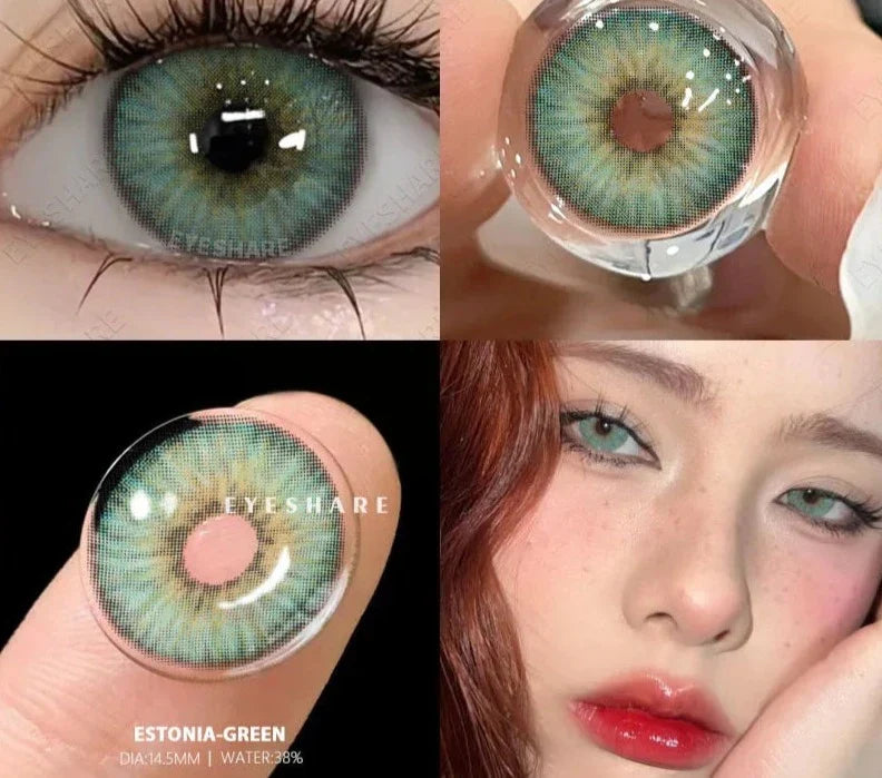 1Pair Colored Contact Lenses for Eyes Blue Contact Lenses Yearly Beautiful Pupils Gray Contact Lenses Green Contacts