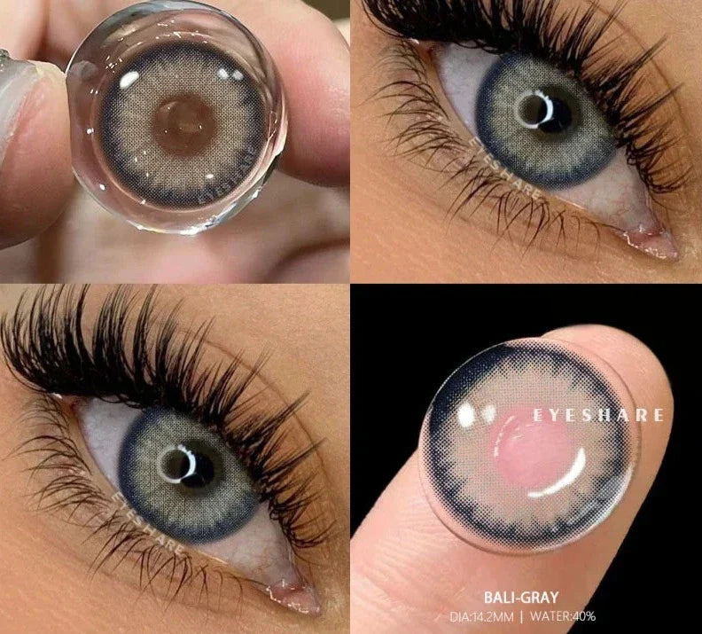 2pcs Colored Contact Lenses for Eyes Brown Eye Lenses Gray Pupils Lens Green Eye Contacts Blue Eye Lenses