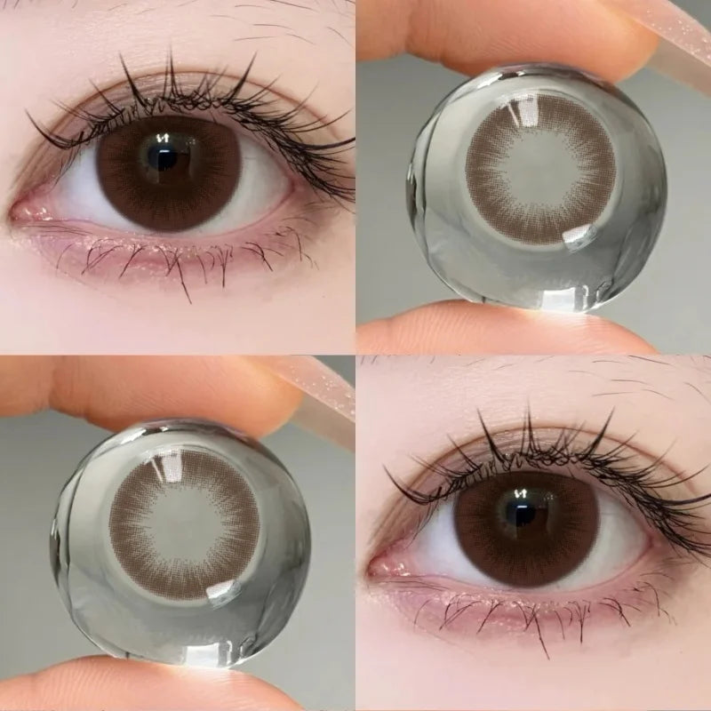 1 Pair Color Contact Lenses For Eyes Natural Gray Blue Beautiful Pupil Soft Natural Accessories Yearly Cosmetic Pupils