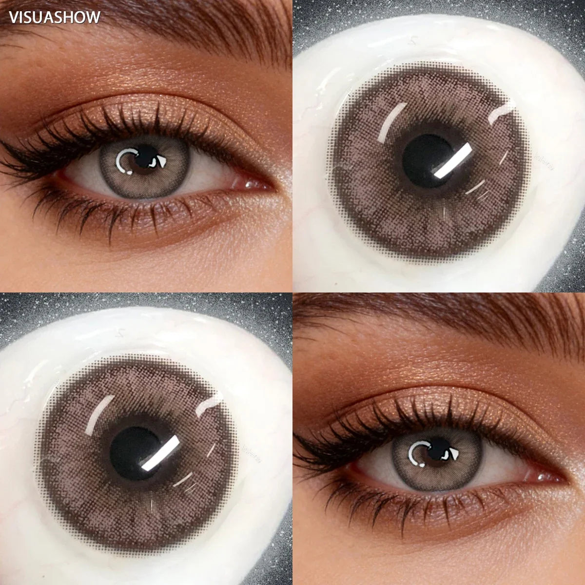 Unspoken Brown Yearly Disposable Colored Contacts Lenses for Eyes Daily Dating Makeup 14.2mm Soft Cosmetic Beauty Lens