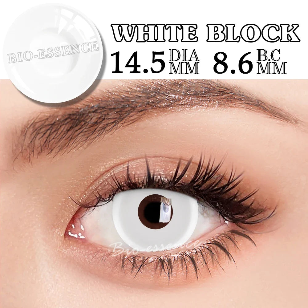 1 Pair Black Cos Contact Lenses for Eyes Cosplay Lenses Anime Lenses Anime Accessories Lenses Black Lenses Red Lens