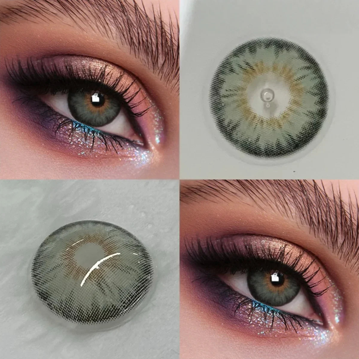 Colored Contact Lenses Yearly Use Natural Brown Soft Lens Daily Dating Party Eye Beauty Makeup For Women