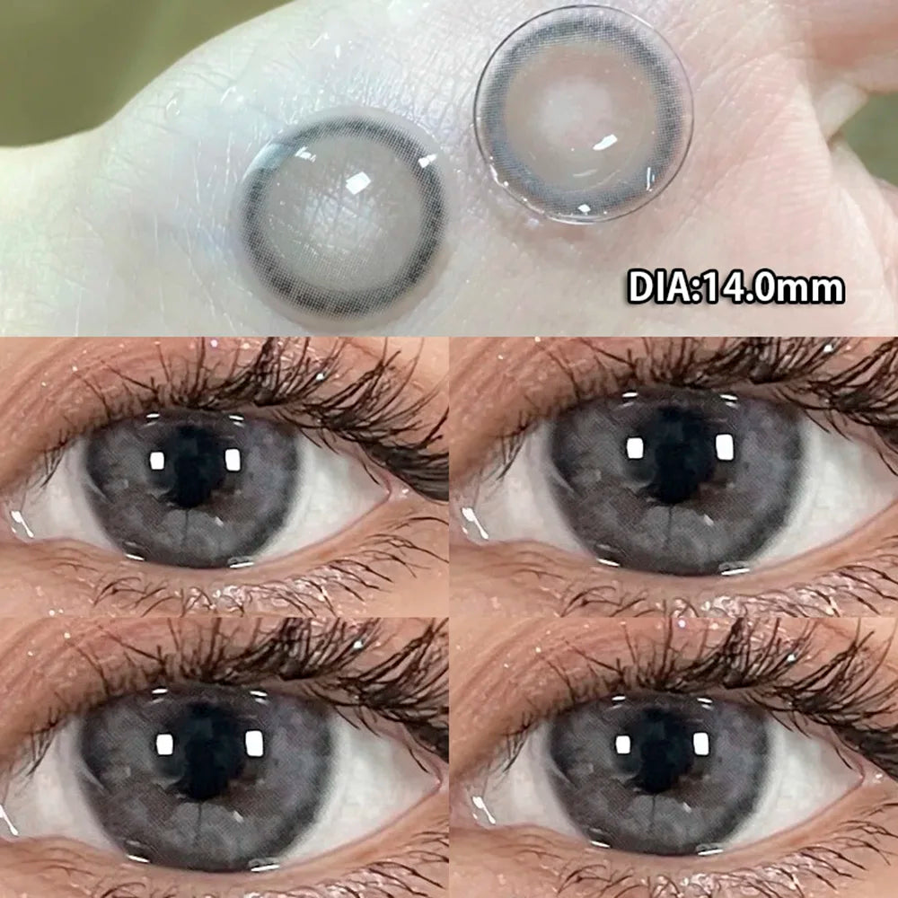 2pcs Contact Lenses With Degree Prescription Colored Pupils for Natural Effect Eyes Black Lenses Yearly Fast Shipping