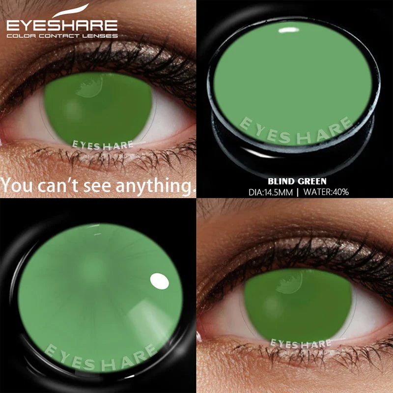 1 Pair yellow cosplay color contact lenses for eyes crazy Halloween cat Eye makeup Role playing Eye cosmetics red lens