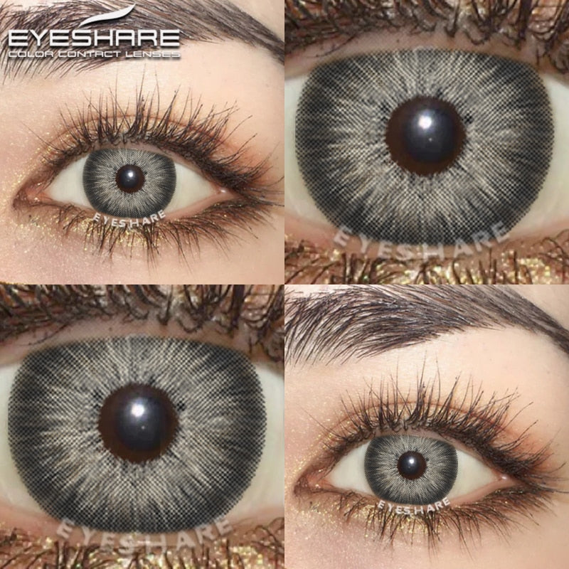 Natural Color Lens Eyes 2pcs Color Contact Lenses For Eyes Blue Gray Color Lens Yearly Beauty Cosmetic Contact Lens Eye