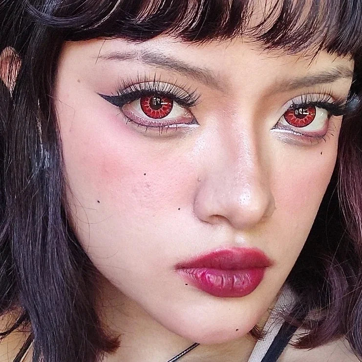 1 Pair Halloween Colored Contact Lenses for Cosplay Eyes Natural Brown Lenses Beauty Fashion Red lense Blue Lenses