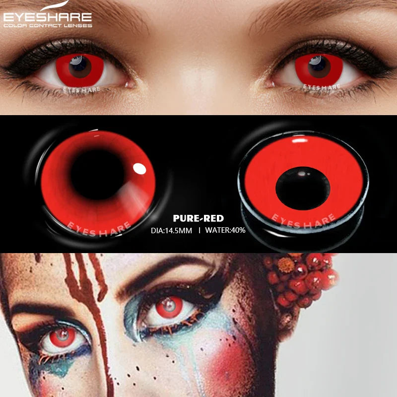 1 Pair Cosplay Contact Lenses For Eyes Beauty Pupils Crazy Halloween Colored Contact Lens Fashion White Cat Eye Soft Lense