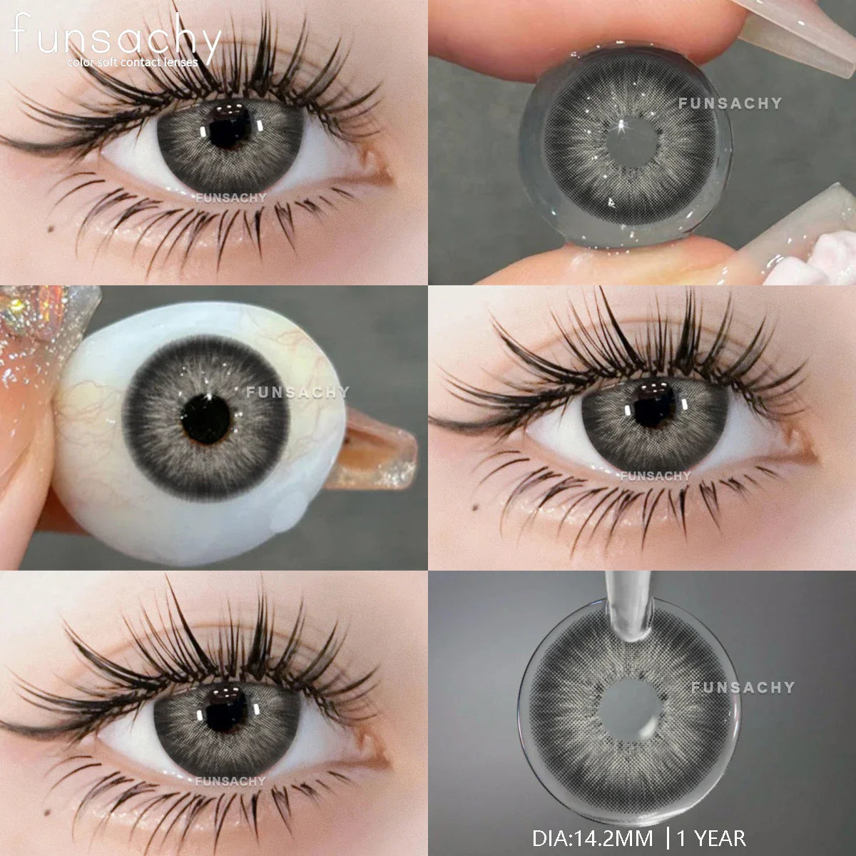 2Pcs Natural Gray Contact Lenses Yearly Brown Colorcon Makeup Blue Pupils Green Lens for Eyes High Quality Soft Contact