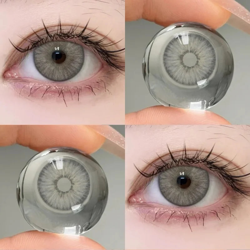 1 Pair Color Contact Lenses For Eyes Natural Gray Blue Beautiful Pupil Soft Natural Accessories Yearly Cosmetic Pupils