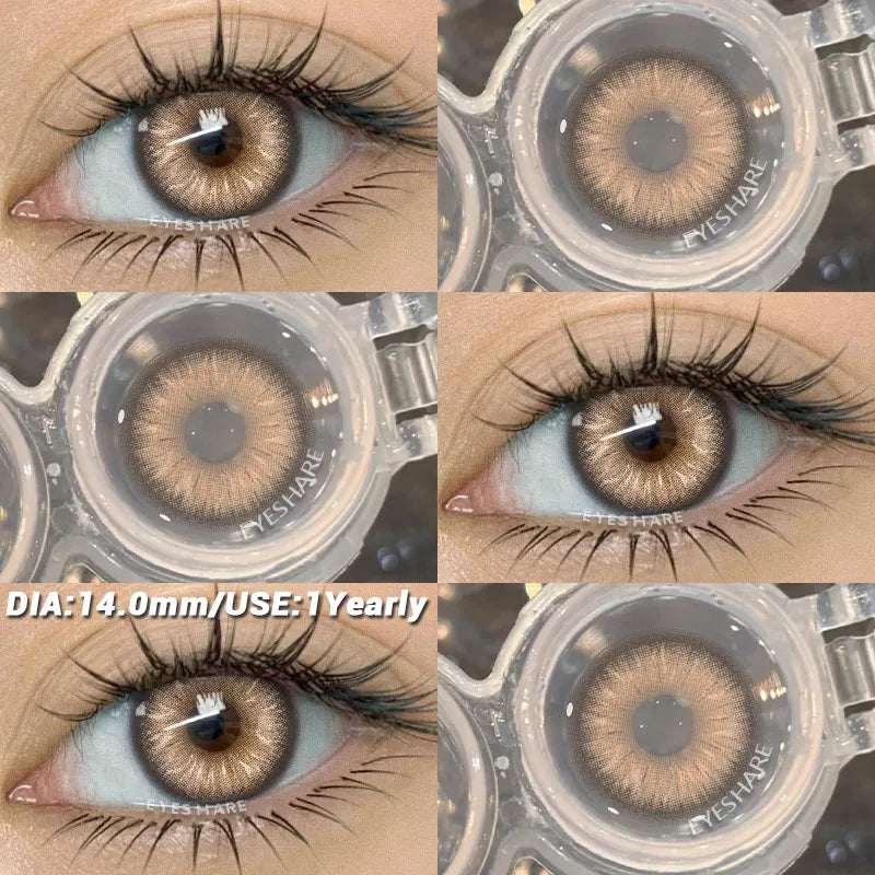 2Pcs Color Contact Lenses for Eyes Natural Gray Contacts Cosmetic Green Eye Color Lens Gray Lenses Blue Contact Lenses