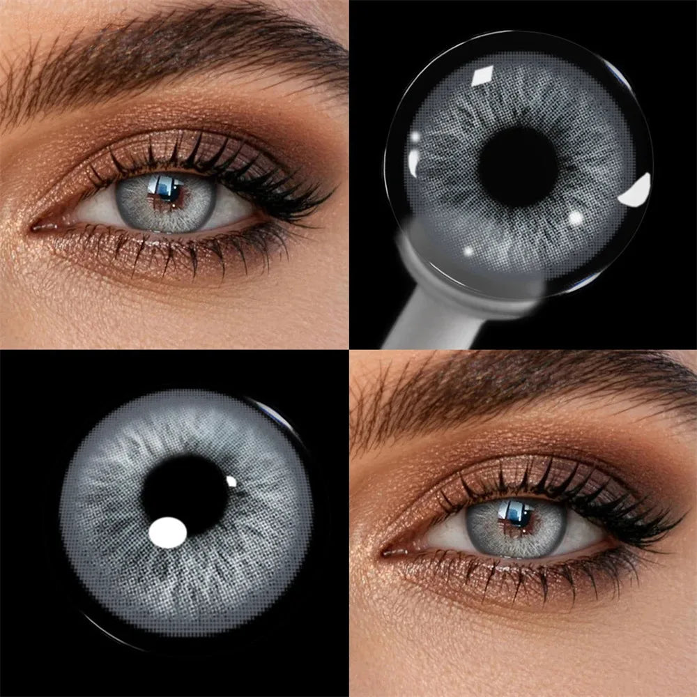 Eye Eyes Color Contacts Colored Contact Lenses Lens Small Pupil Daily Beauty Black Blue Brown 2Pcs 6 Months Half Year